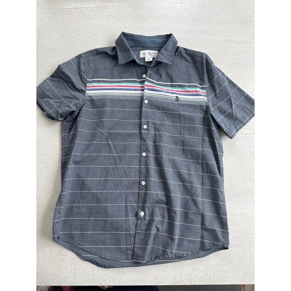 PENGUIN Men's Button Down Polo Golf Sporty Casual (N)